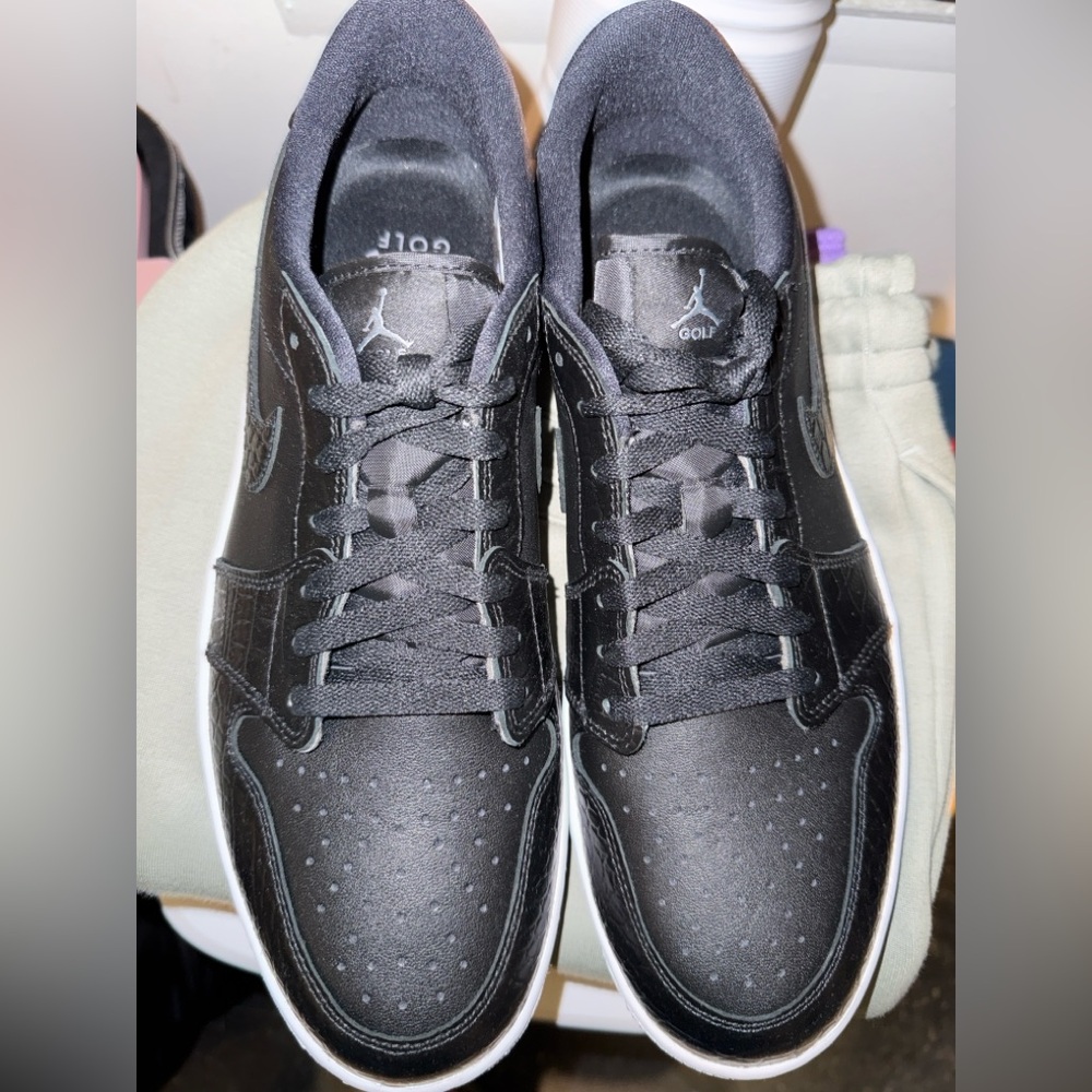 Jordan 1 low Men's Black Golf Sneakers. NO BOX.
